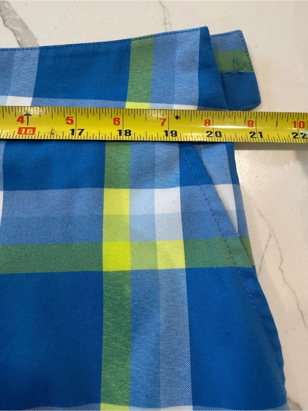 Izod Blue Yellow Plaid Golf Skort